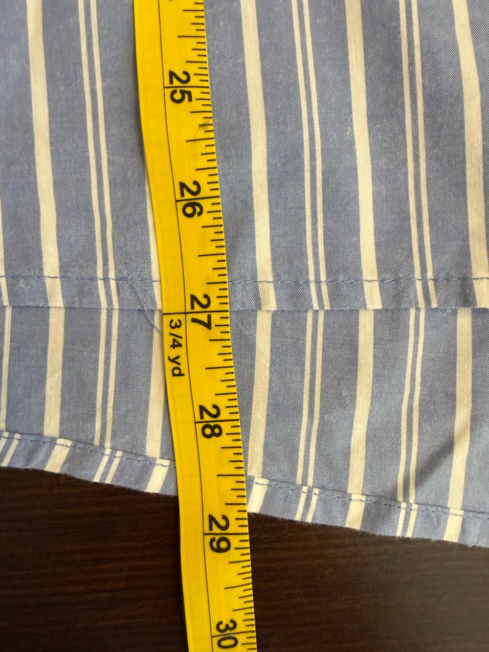 Gibson Asymmetrical Collar Blue White Stripe Top Cotton Blend Pullover Shirt LG - Picture 14 of 14